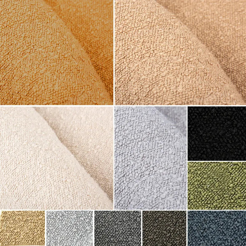 Beige rectangular cloth dog bed nest with raised edges, shown in medium size.