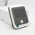 White video doorbell peephole camera with high resolution display replacing standard door viewer