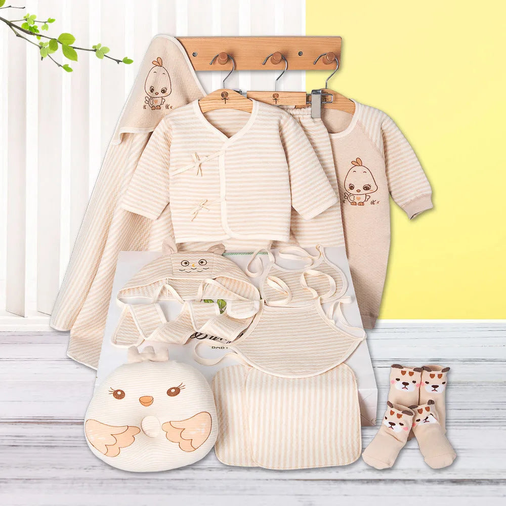 Cotton baby clothes gift box with cartoon animal prints for newborns 0-1 year