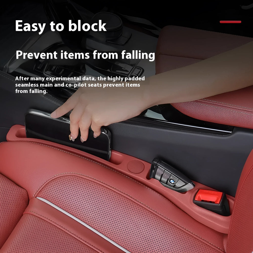 Car seat leak-proof plug storage box in beige EVA with roller and handle