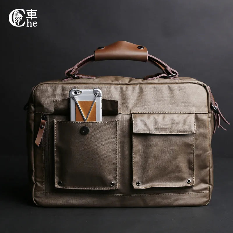 Dpark black laptop bag with single shoulder strap showing 14 inch laptop compartment