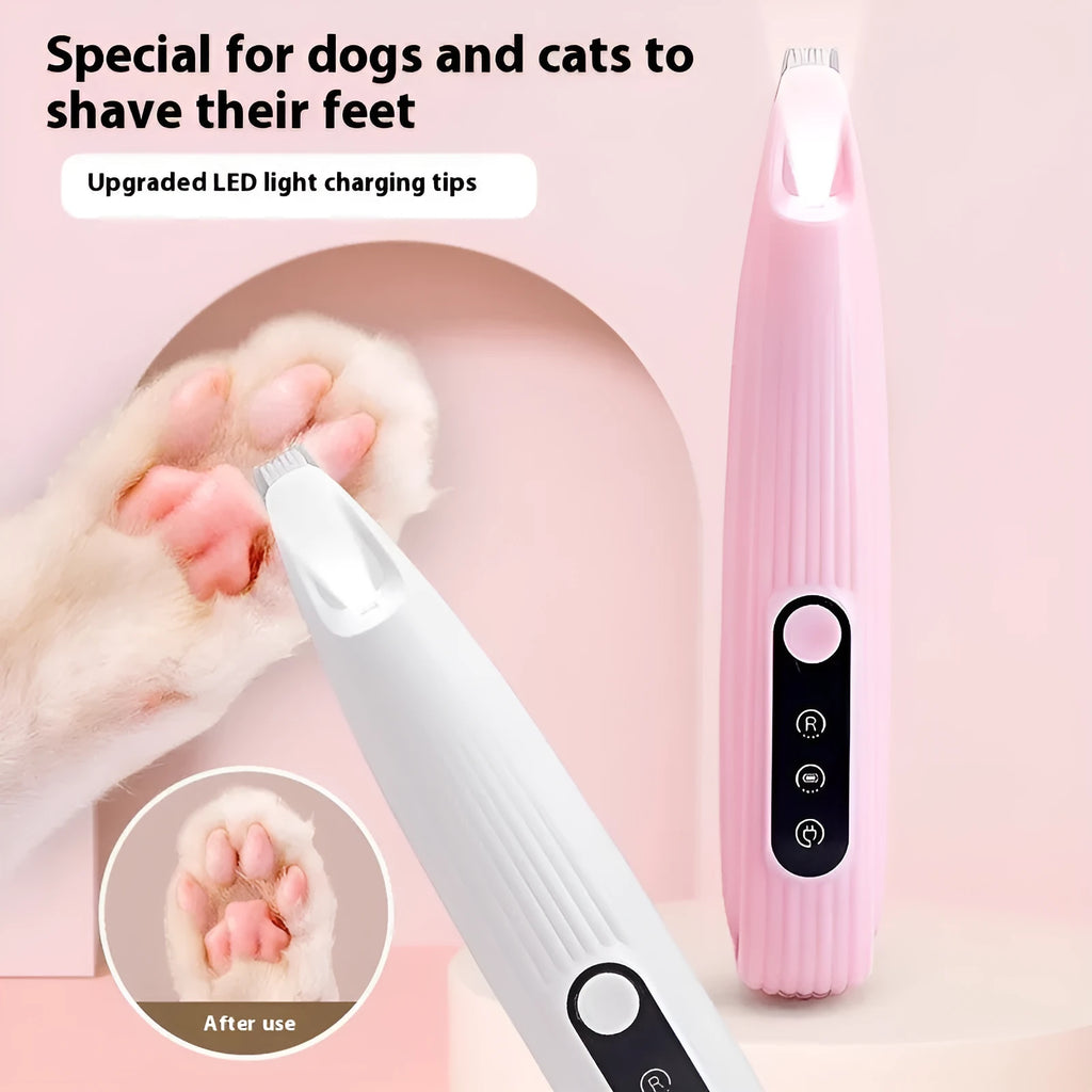 Electric pet nail grinding machine in pink, low-noise rechargeable 5W