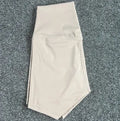 Ladies high-waisted yoga shorts in nylon fabric for running and cycling, shown in electric blue.