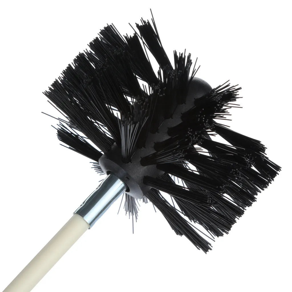 600mm long flexible chimney cleaning brush with nylon bristles for dryer ducts and range hoods.
