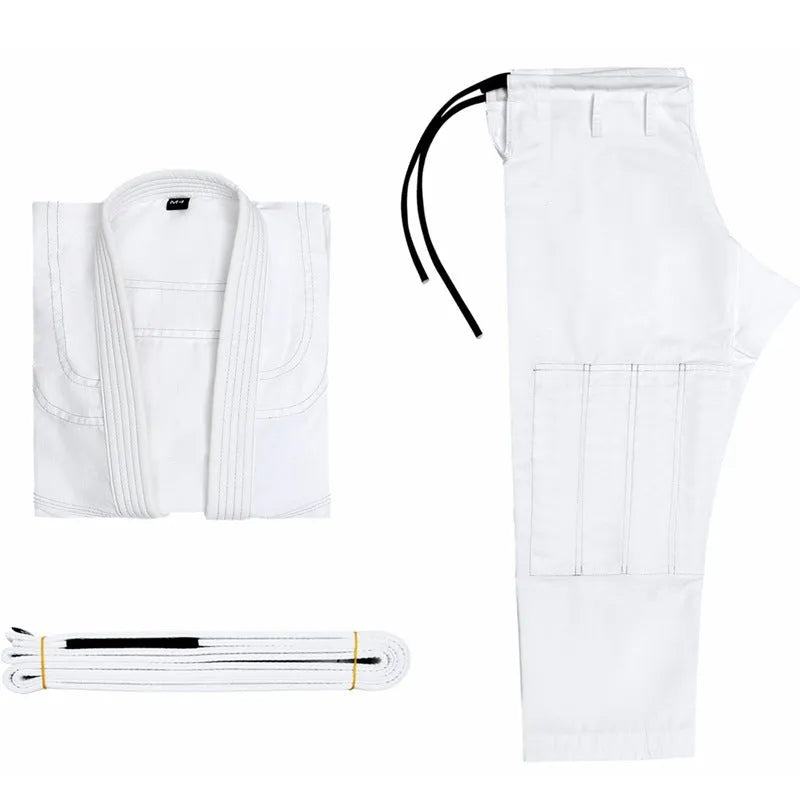 Brazilian Jiu-jitsu training clothing set in cotton blend fabric showing available colour options