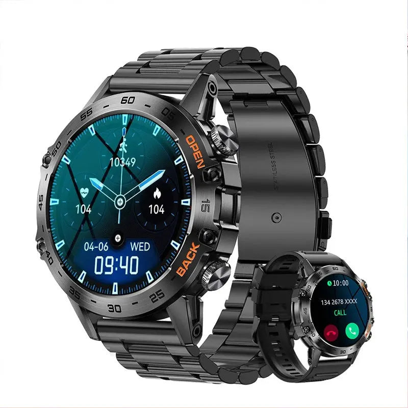 Bluetooth calling smart watch with touch screen and multiple colour options for outdoor use
