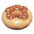 TPR donut-shaped dog chew toy in pink, chocolate or yellow with molar teeth cleaning sound squeaker