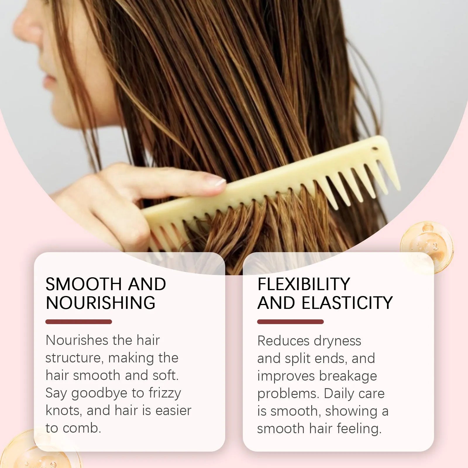 100g hair mask container with hydrolysed keratin and collagen formula for conditioning.