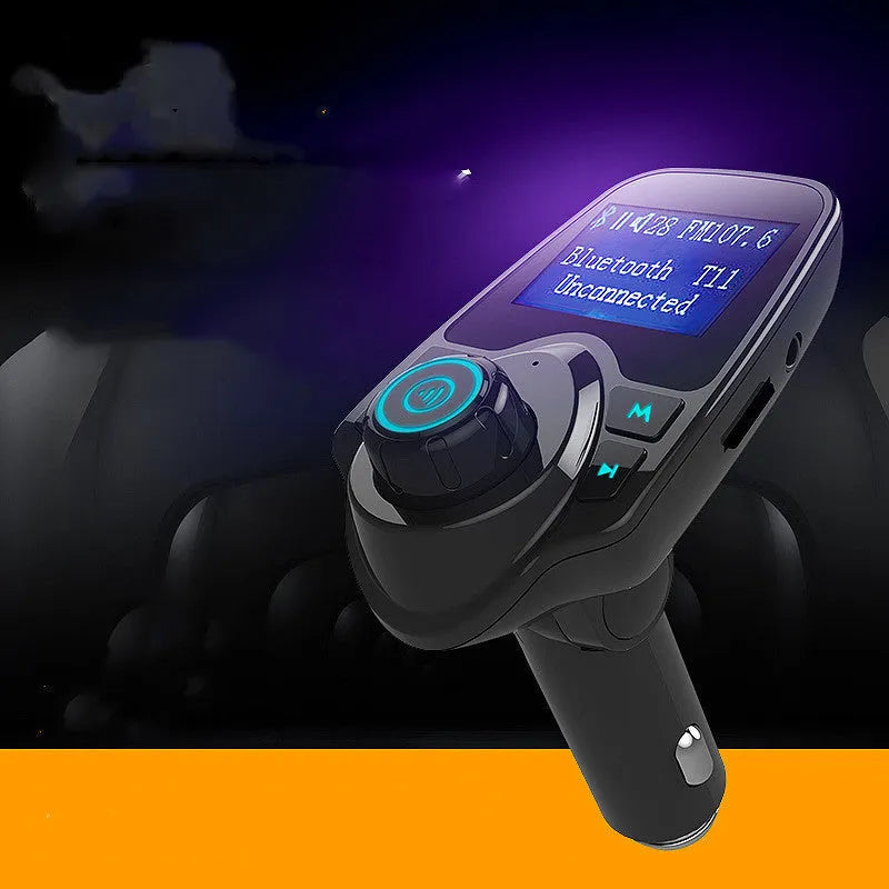 G7 black car Bluetooth FM transmitter for hands-free calls and wireless music streaming