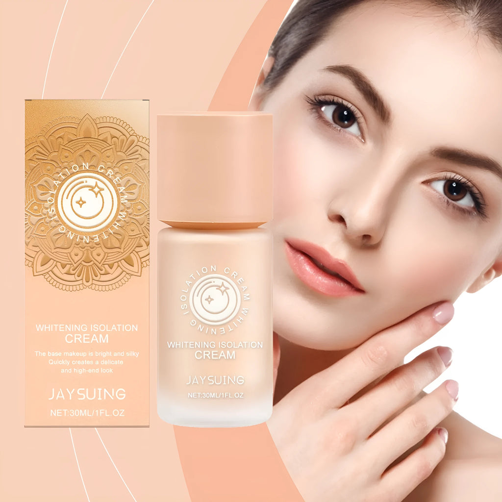 Clear moisturising make-up primer cream in 30ml tube for smooth foundation base
