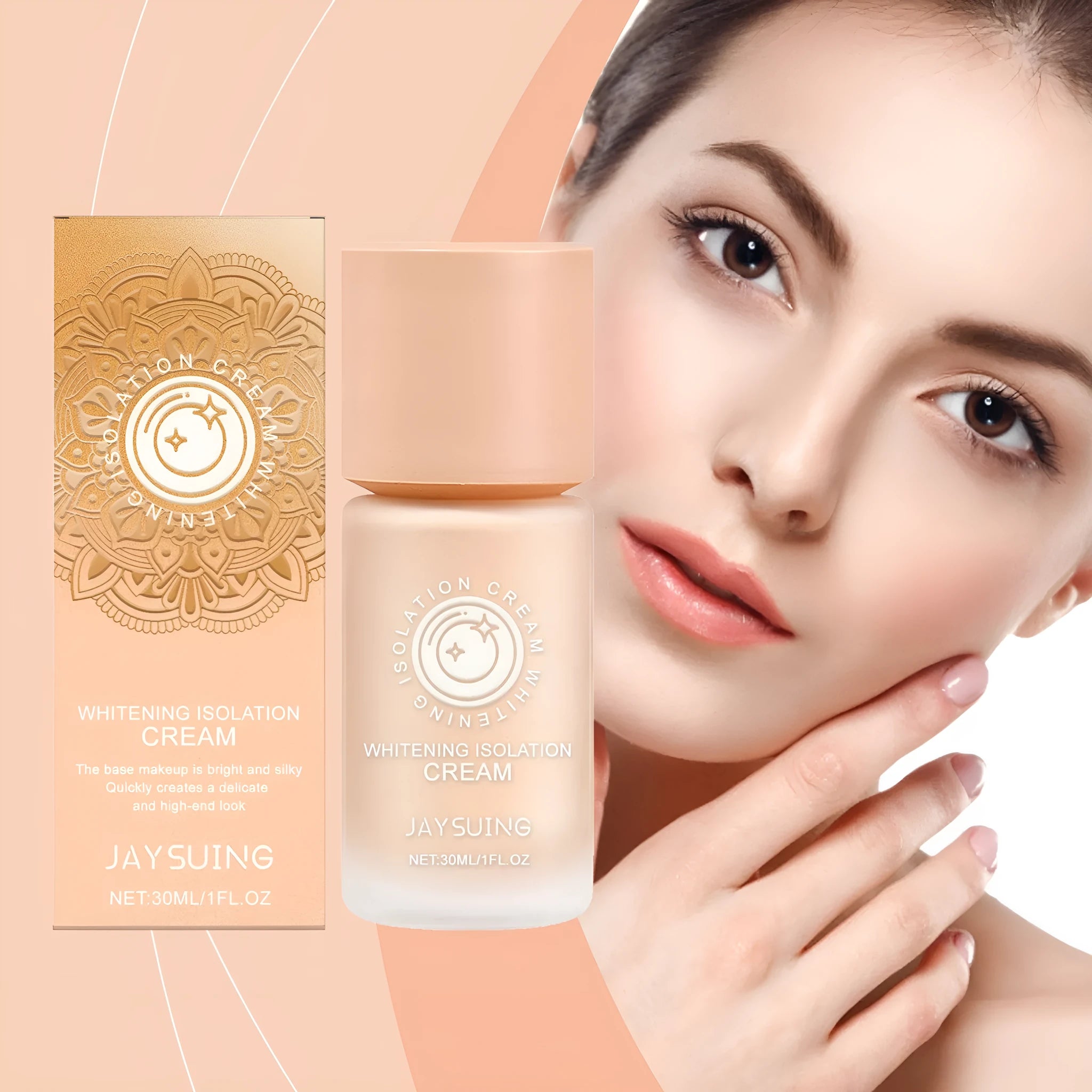 Clear moisturising make-up primer cream in 30ml tube for smooth foundation base