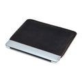 Men's brown crazy horse leather computer liner bag showing solid colour design and genuine leather construction