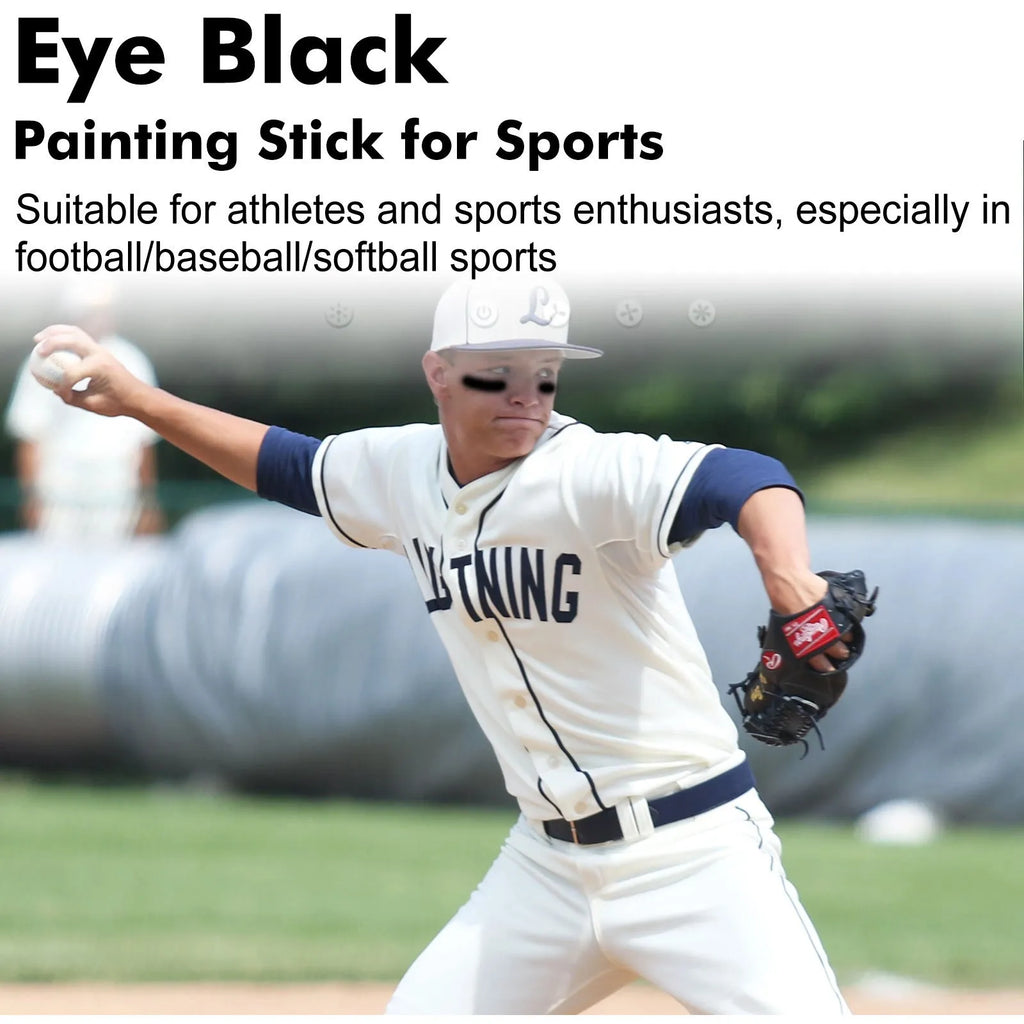 Sports eye black paint stick in 8.6cm packaging with 15g sweat-proof formula