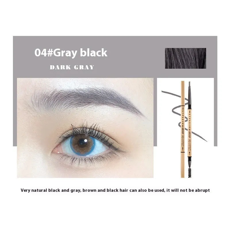 Small Gold Chopsticks ultra-fine water-resistant eyebrow pencil in five colour shades