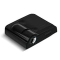 Black and beige ABS plastic car decorative projection radium lamp showing size.