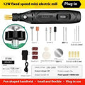 Small handheld electric right angle grinder and polishing machine with a 12W motor.