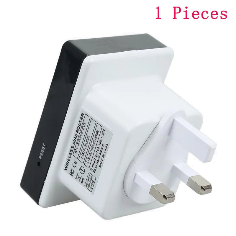 300Mbps WiFi repeater with dual network ports, compact white device