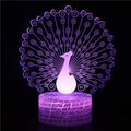 Colourful USB touch table lamp with crack-effect acrylic base and soft glowing acrylic light panel
