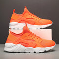 Men's mesh casual low-top shoes with lace-up front and MD sole in fluorescent colours