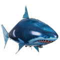 Large remote control inflatable shark balloon floating indoors with infrared controller