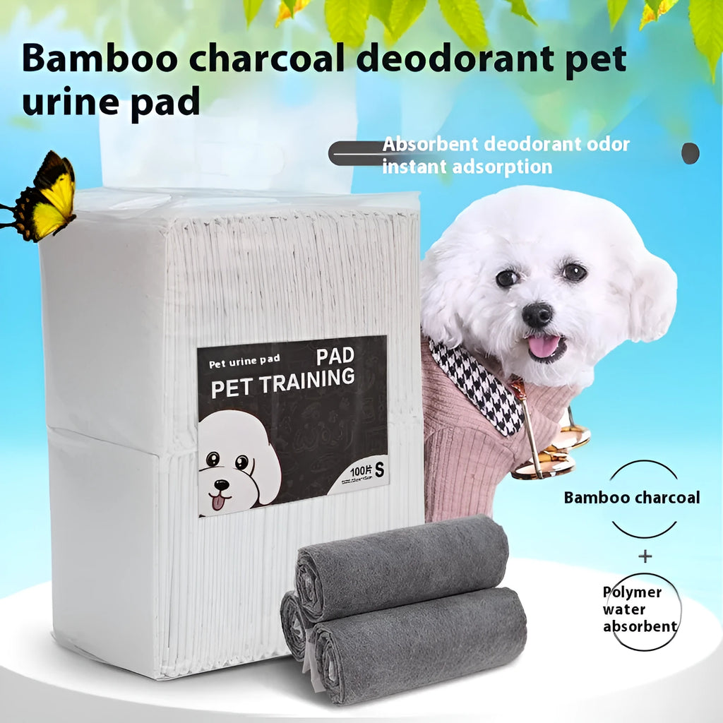 Pack of pet urinal pads showing different sizes and model types for dog and cat incontinence