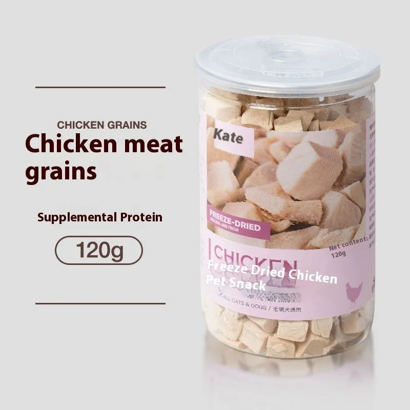 Freeze-dried chicken cat treats 500g in resealable bag or storage tin