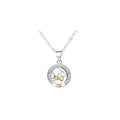 Sun Moon Tooth Couple Necklace with copper pendants on cross chain for men and women