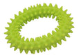 Blue TPR spiky circle ring dog chew toy for dental cleaning and bite training