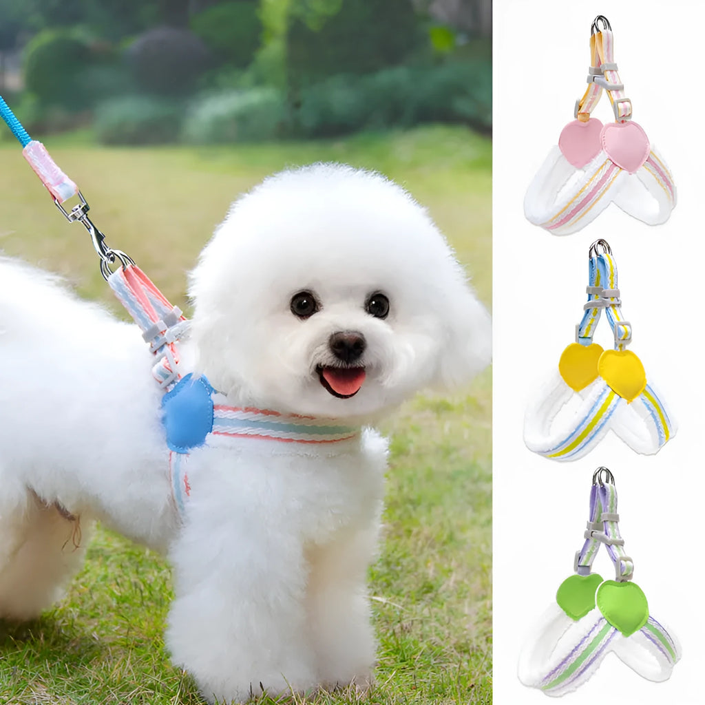 Blue breathable chest vest dog leash 1.5m for small medium dogs like Corgi Shiba Inu Bichon