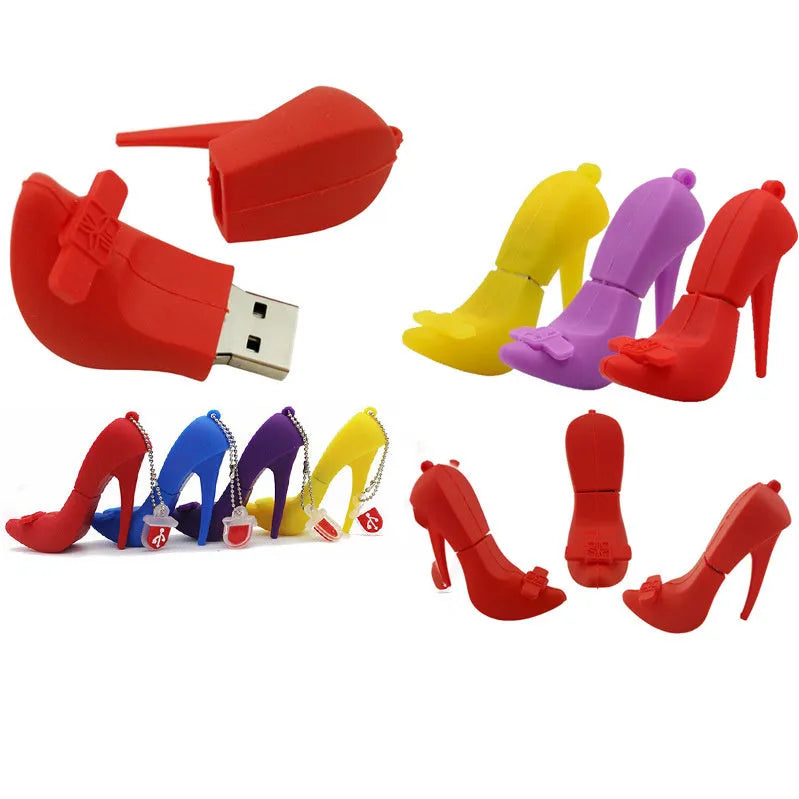 Red PVC USB flash drive with push-pull connector extended, showing compact 50mm length.