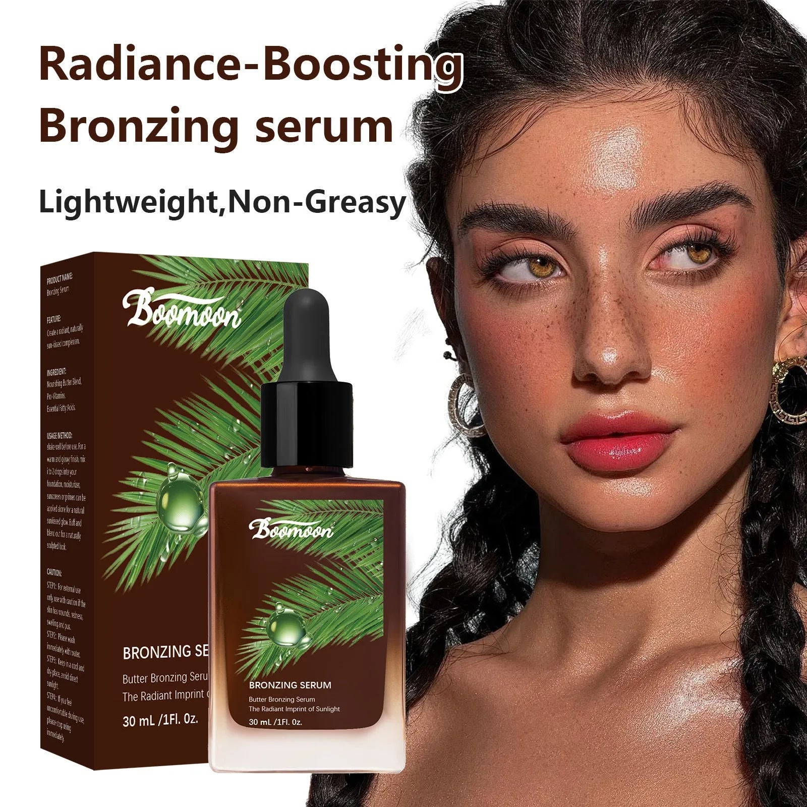 30ml bronze black nursing solution bottle for eye care measuring 101mm tall