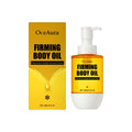 60ml bottle of tightening and wrinkle resistant body oil with a brownish caramel tint.
