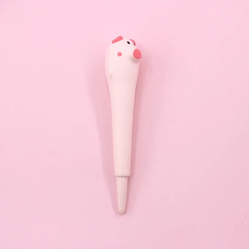 Cartoon-themed soft vent pen with 0.5mm gel tip compatible with iPhone models