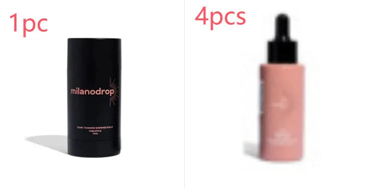Matte Sun Tanning Black Liquid 50ml bottle and Tanning Flash Cream 75ml tube set.