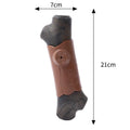 Large, branch-shaped durable nylon dog chew toy for aggressive chewing, shown with bacon flavour and squeaker.