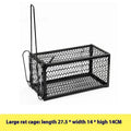 Automatic mouse trap cage and metal clamp rat trap shown in small, medium, and large size options.