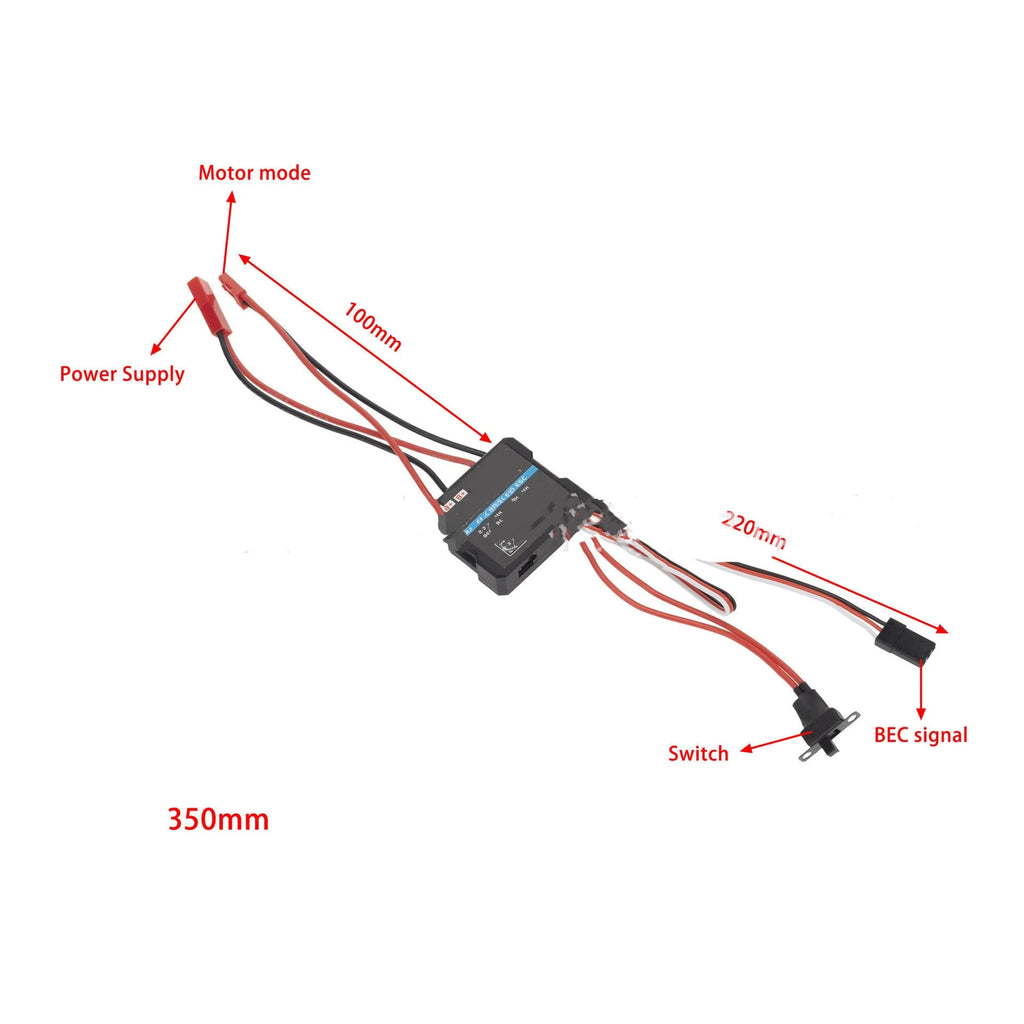 Small Boat 40A brushed electronic speed controller for miniature RC models.