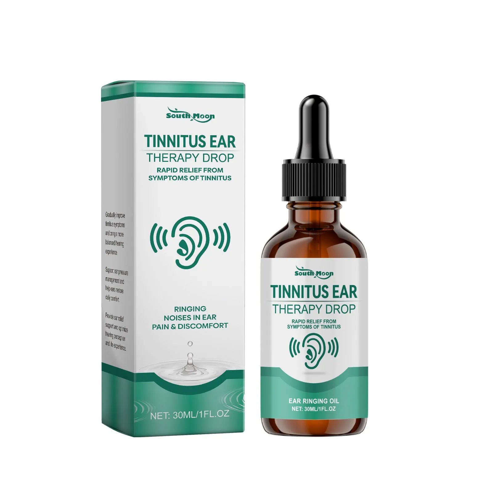 30ml bottle of moisturising ear drops for gentle cleaning and daily ear care