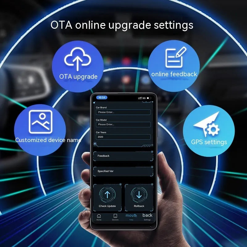 Vehicle car audio and video entertainment box for wired to wireless conversion