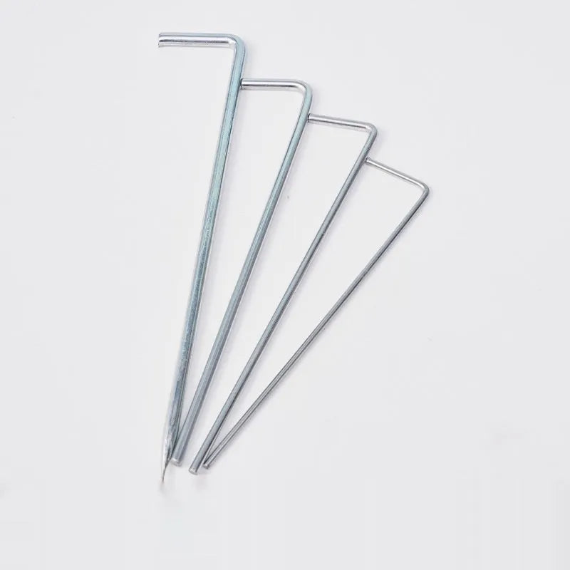 Galvanised 7-type Q195 steel tent peg ground stake with angled tip
