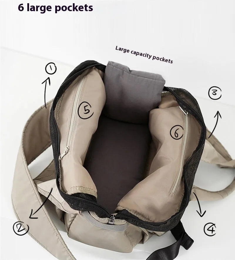 Apricot cloth pet carrier bag measuring 41x16x28cm with handbag-style design
