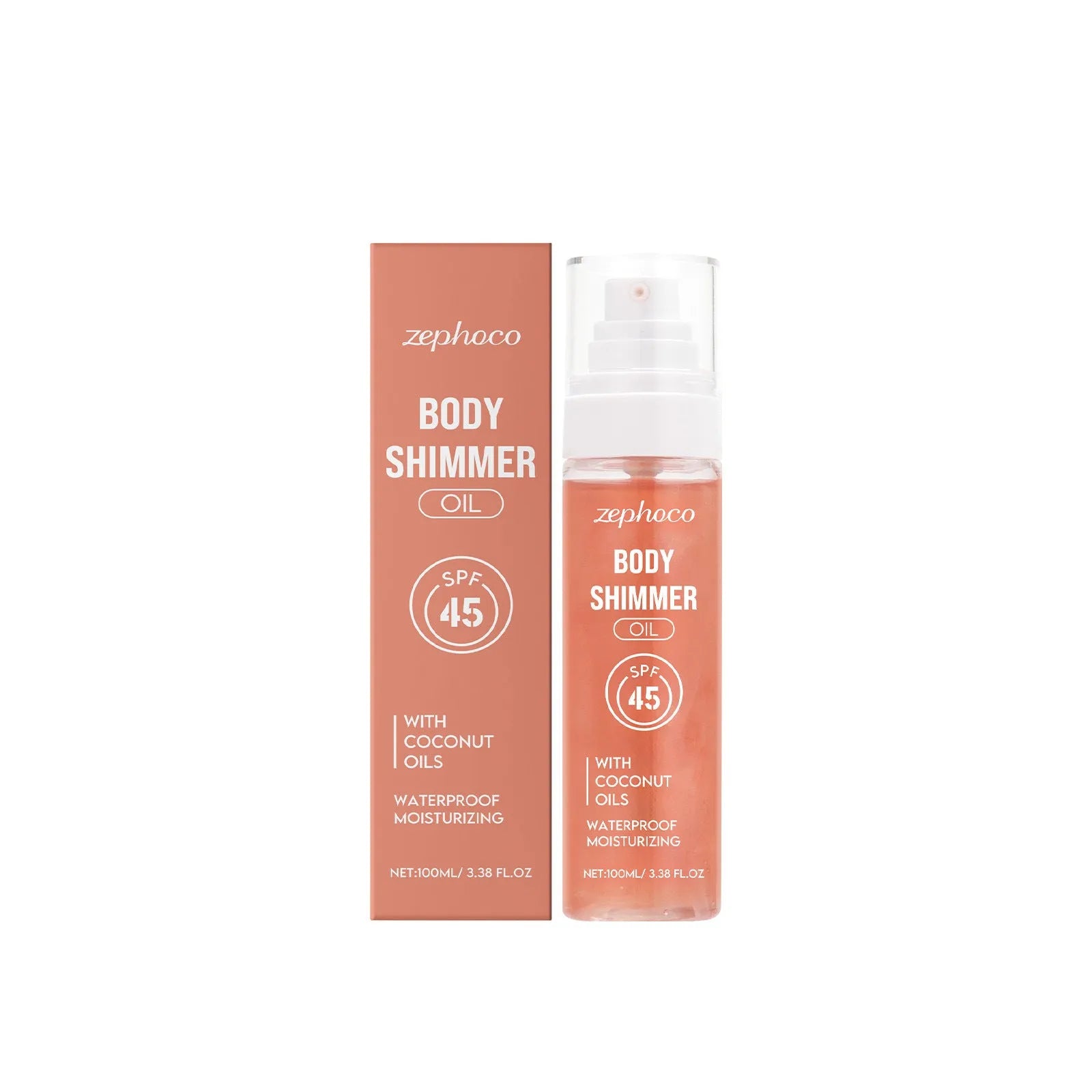 100ML bottle of sun protection body oil with coconut and avocado oils.