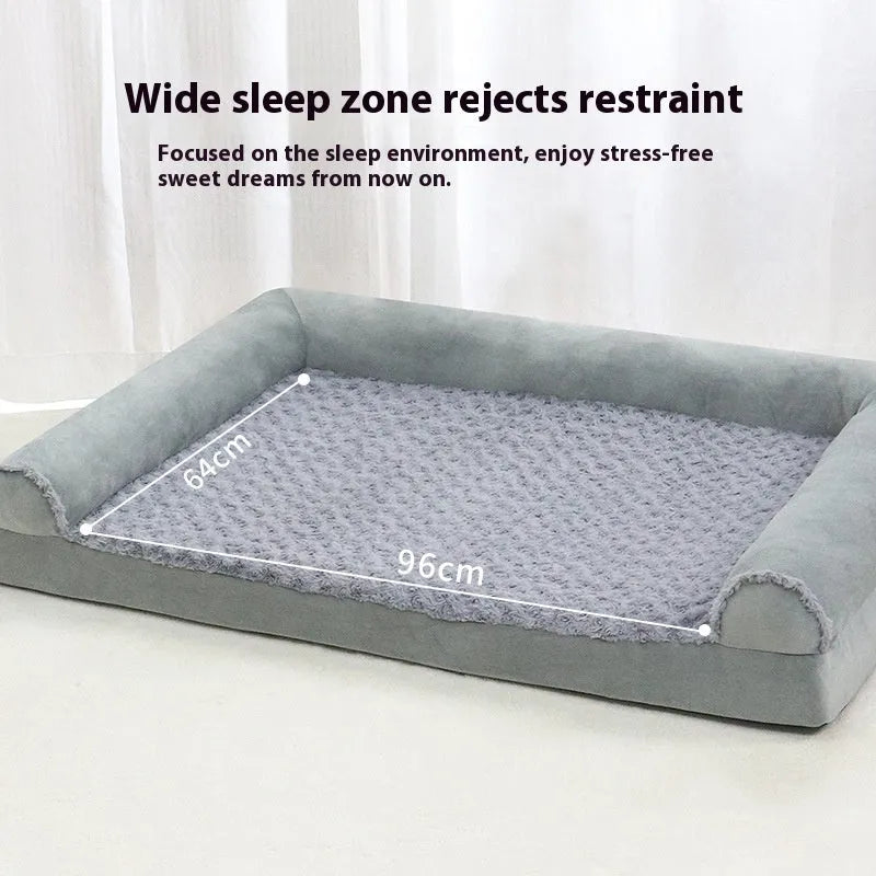 Grey cloth dog kennel house for medium large breeds in three different sizes on a white background.