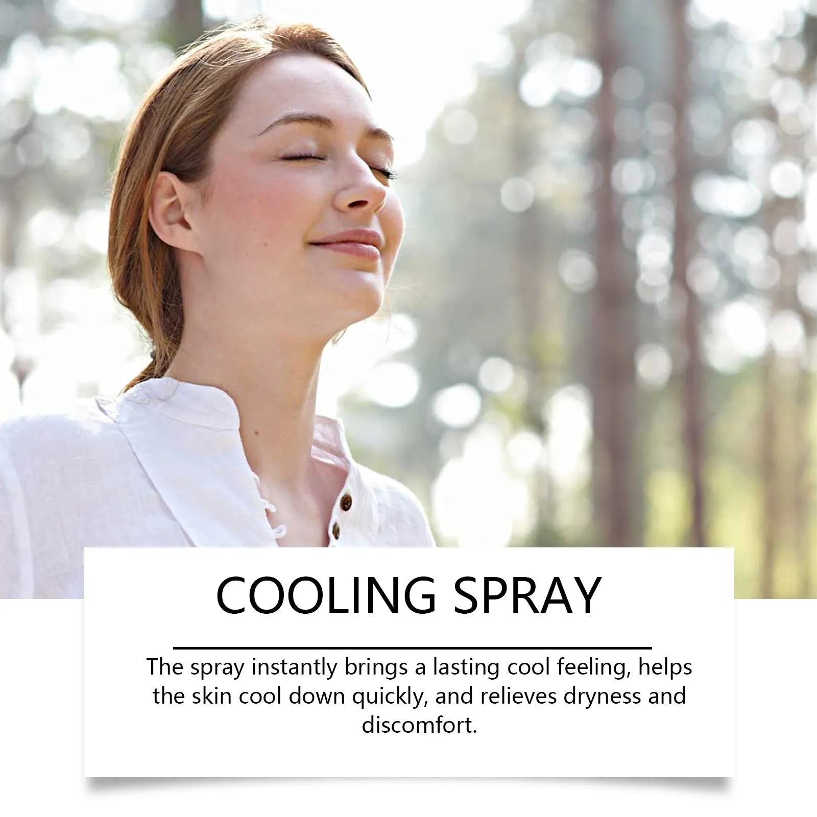 50ml cool spray bottle for summer outdoor cooling with mint extract