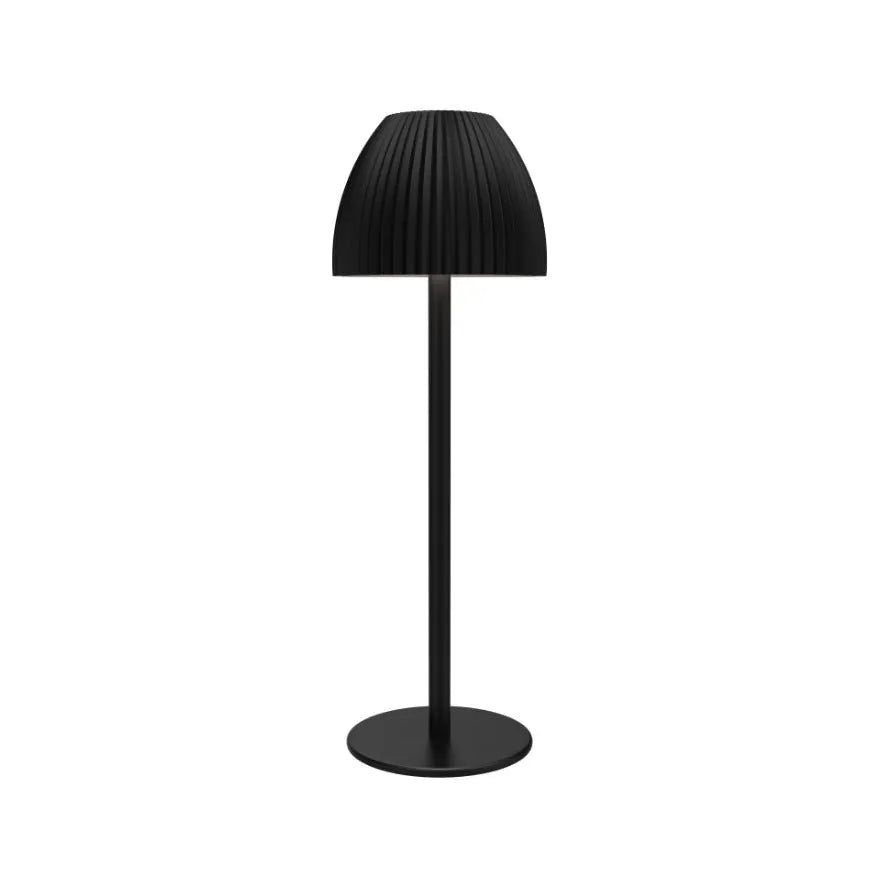 Ins pattern dimmable night lamp with thin round bottom design in black or white options