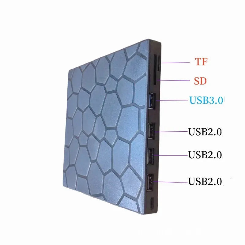 Black external USB CD/DVD drive for laptop and desktop computers