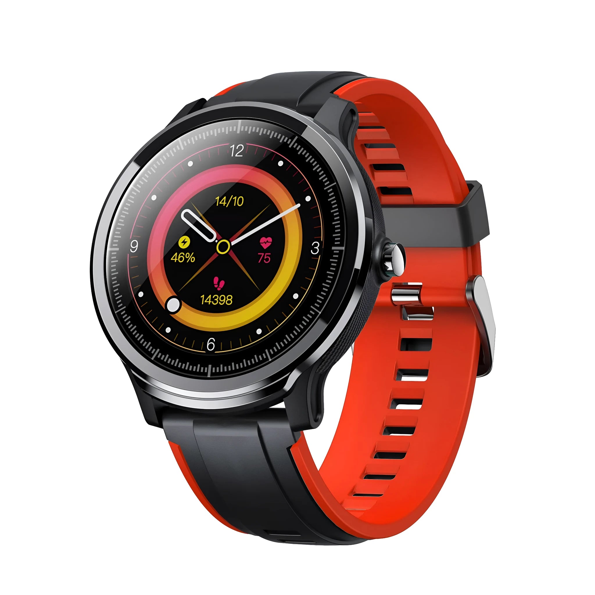 Kospet PROBE smart watch with 1.3-inch screen on a silicone wrist strap in green colour.