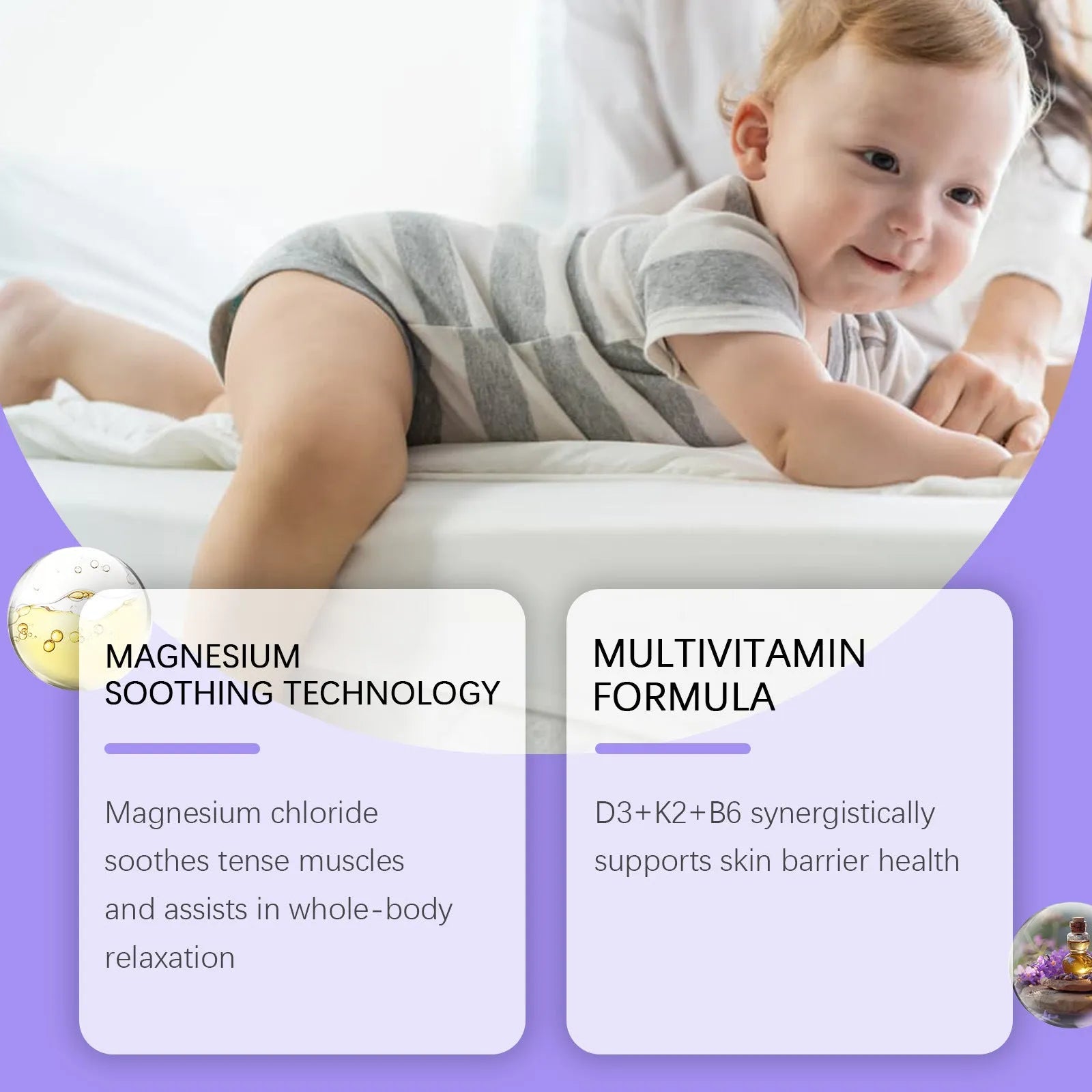 114g jar of 4-in-1 magnesium cream for children with vitamins D3, K2 and B6