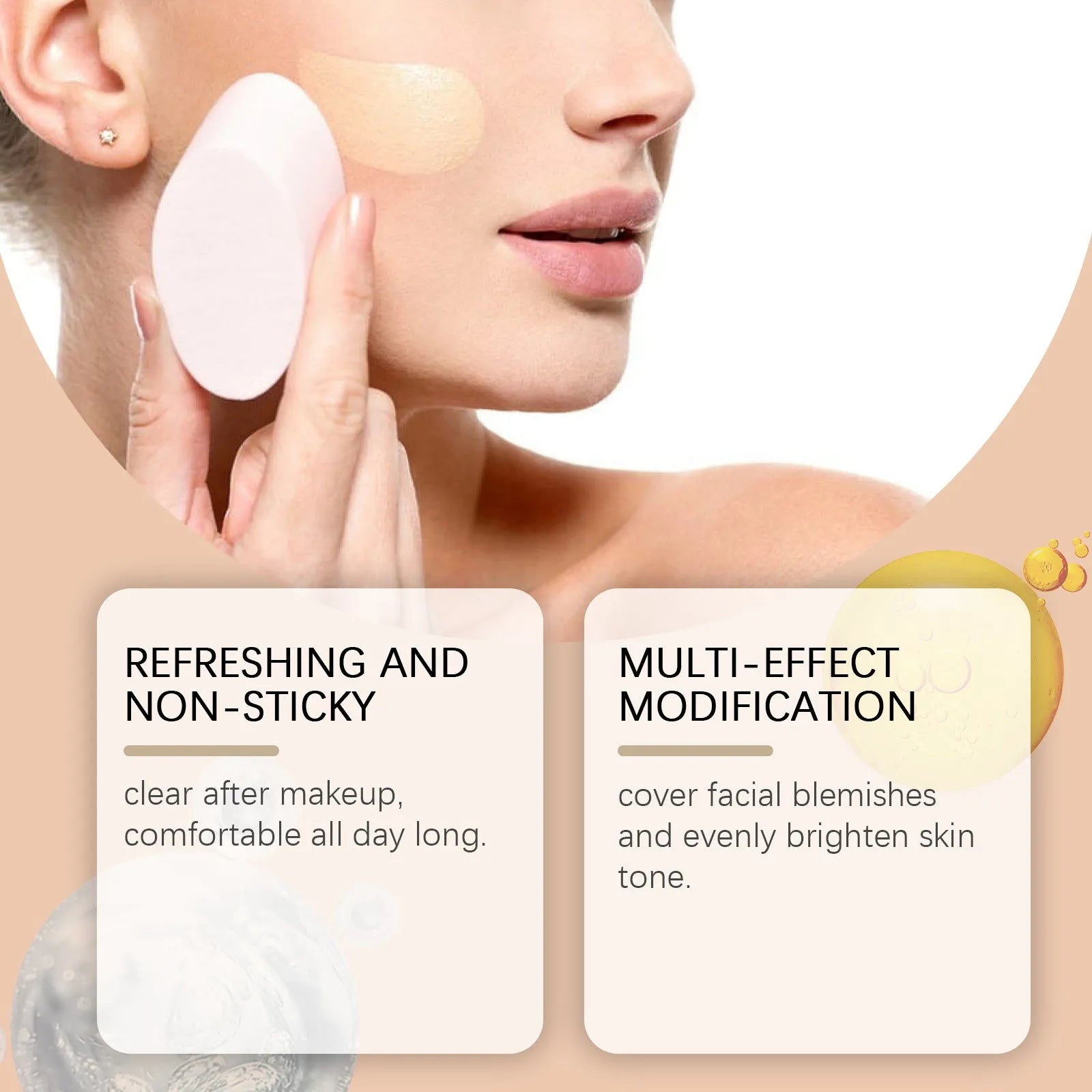 3.5ml medium skin liquid foundation concealer with moisturising formula