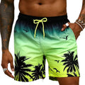 Men's ethnic style swimming trunks loose board shorts polyester fabric multiple colours